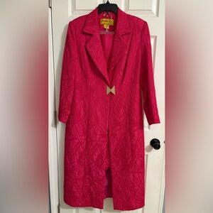 Beautiful Hot Pink Suit with Long Jacket, size 12